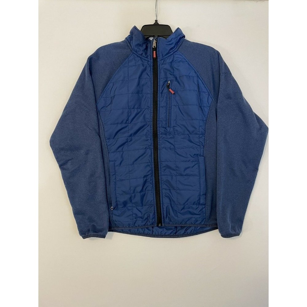 Orvis Womens Blue Zip-Up Quilted Insulated %95 Polyester Jacket Medium